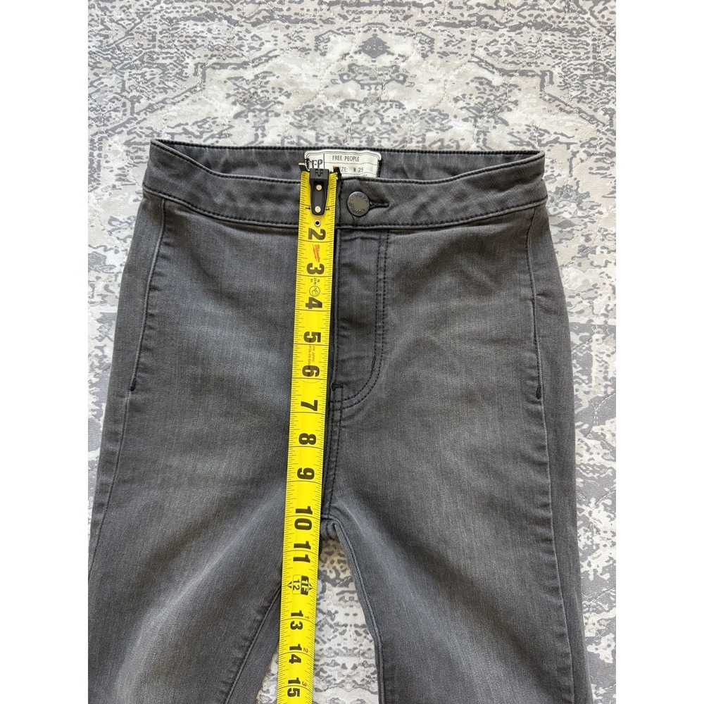 Free People We The Free Just Float On Flare Jeans Gray 25 Extreme Bell Bottom - Picture 8 of 12